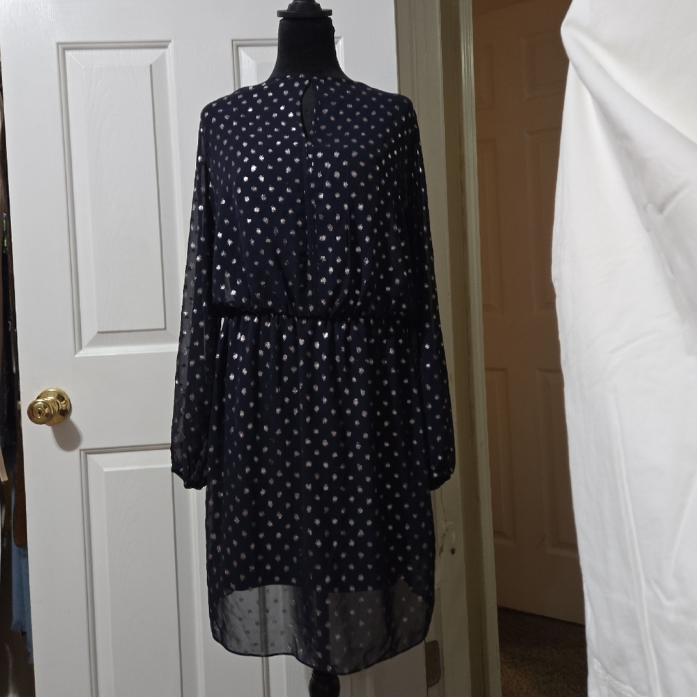 American Living Black and White Polka Dot Dress
